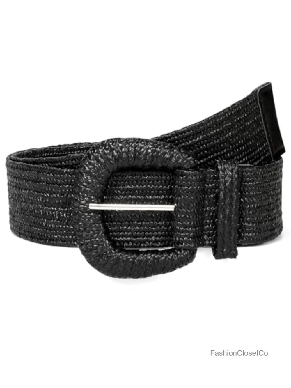 Straw Woven Elastic Belt for Women Stretchy Boho Waist Belt Rattan Raffia Belt